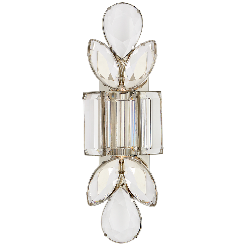 Lloyd Large Jeweled Sconce – Soft Brass with Alabaster Glass and